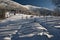 winter mountain panorama - Lysa hora hill from Butoranka