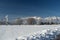 Winter mountain panorama in Schaan in Liechtenstein 16.1.2021