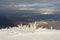 Winter mountains landscape, Bieszczady National Park, Poland