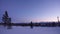 Winter night sky at mountains of Are Valadalen Fjall in Jamtland in Sweden