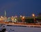 Winter night view cityscape Minsk Belarus