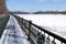 Winter noon embankment of the city Park in the Siberian city on the Yenisei
