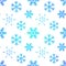 Winter ornate snowflakes decorative seamless pattern