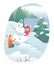 Winter outdoor recreation flat illustration. Wintertime games and leisure activity for kids isolated clipart. Children