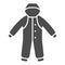 Winter overalls for newborns solid icon, Winter clothes concept, Baby suits sign on white background, Children jumpsuit