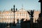 Winter Palace building Hermitage Museum on Palace Square on sunny day in St. Petersburg, Russia