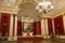 The Winter Palace, Petrovsky or small throne room interior. Saint Petersburg