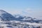 Winter panorama of Armenian mounatians with peak Ararat at the background