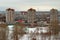 Winter panorama of the city of Togliatti overlooking the Parish in honor of the Holy Trinity.