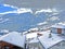 Winter panorama with a fairytale view of the snow-covered alpine village of Lain in the municipality of Vaz-Obervaz