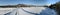 Winter panorama of the Katun River