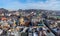 Winter panorama - landscape of Lvov in sunny day from tower