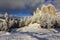 Winter panorama,Lonely Rock,Carpathians,Romania