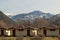 Winter panorama with part of a fishing hamlet in the background snowy Teteven balkan