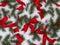 Winter panoramic background with snow-covered fir branches and snowfall flakes. Christmas banner. AI Generated