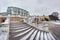 Winter panoramic image of the staircase towards Imperial Butterfly House in Vienna
