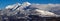 Winter panoramic view of the village of Saint-Leger-les-Melezes in the Champsaur Valley. Hautes-Alpes, Alps, France