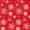 Winter pattern with various falling snowflakes