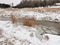 winter in Pavlovsky Park snow trees frozen river