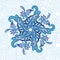 Winter Persian ornament Paisley snowflake