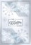 Winter poster gray with snowflakes pattern