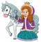 Winter princess with horse image 1