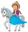 Winter princess riding horse 1