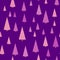 Winter purple forest scandinavian hand drawn seamless pattern. New Year, Christmas, holiday