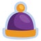 Winter purple hat, icon