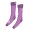 Winter purple socks with dots and snowflakes warm clothes