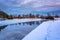 Winter reflections at Kiwanis Lake, in York, Pennsylvania.