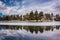 Winter reflections at Kiwanis Lake, in York, Pennsylvania.