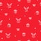 Winter reindeer red seamless pattern christmas gift concept
