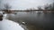 Winter river landscapes within the city Novomoskovsk.