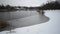 Winter river landscapes within the city Novomoskovsk.