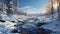 Winter River In Quebec: Delicately Rendered Landscape By Greg Hildebrandt