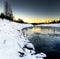 Winter river scenery