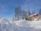 Winter road in Northern Europe.