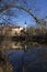 Winter royal medieval Town Pisek above the river Otava, Czech Republic