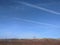 Winter in rural China, blue sky