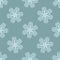 Winter Rustic Snowflake Lino Cut Texture Seamless Vector Pattern