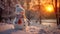 Winter\\\'s Charm: The Vibrant Snowman