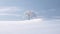 Winter\\\'s Solitude: A Minimalist Tree in a Snow-Blanketed Landscape