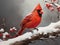 winter\\\'s song: cardinal on a frosty perch