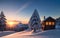 Winter\\\'s Splendid Sunrise Nature\\\'s Majesty in the Mountains