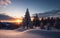 Winter\\\'s Splendid Sunrise Nature\\\'s Majesty in the Mountains