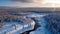 Winter\\\'s Whisper: A Captivating Aerial Encounter with Finland\\\'s Sparse Forest