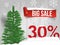 Winter sale 30 percent. Winter sale background