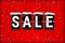 Winter sale analog flip text red