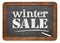 Winter sale blackboard sign